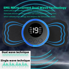 Mini Electric Massager EMS Mini Butterfly Body Massager Rechargeable